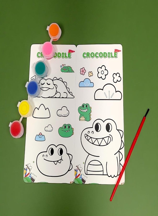 Tresneria Kids Art & Stationery Set with Watercolors, Sketch Pad, Notebook, Pencils, Sharpener & Eraser (Crocodile, 3) - Image 3